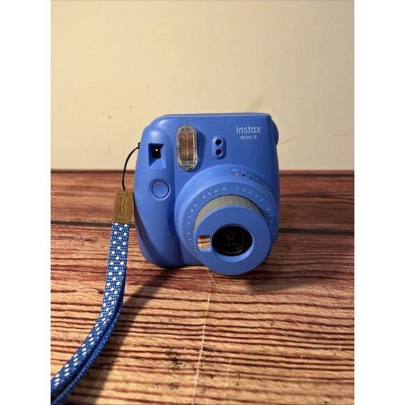 Fujifilm Instax Mini 9 - Cobalt Blue Instant Film Camera - WORKING